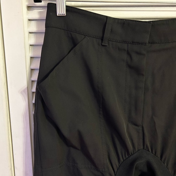 Stella McCartney Tina Ruched Wool and Cotton Pants in Black, Size 40 (US 4-6) - Picture 4 of 15